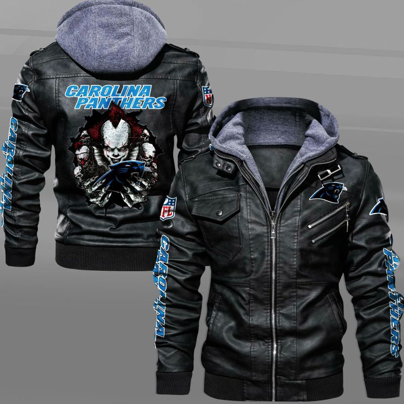 NFL Carolina Panthers IT Pennywise leather jacket
