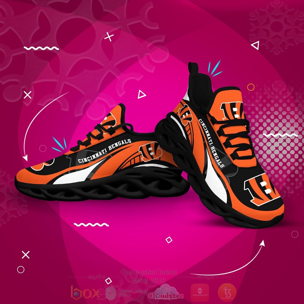 BEST NFL Cincinnati Bengals Clunky Sneakers 4 NFL Cincinnati Bengals Clunky Max Soul Shoes 1 2 3