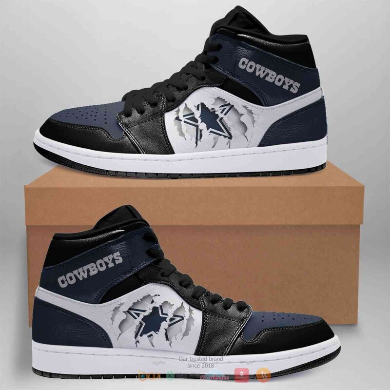 NFL Dallas Cowboys Air Jordan 2021 Air Jordan High Top Shoes 6 NFL Dallas Cowboys Air Jordan 2021 Air Jordan High Top Shoes