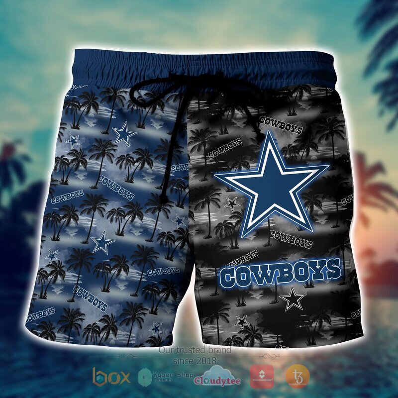NFL Dallas Cowboys Coconut Hawaiian shirt, Short 4 NFL Dallas Cowboys Coconut Hawaiian shirt Short 1 2 3
