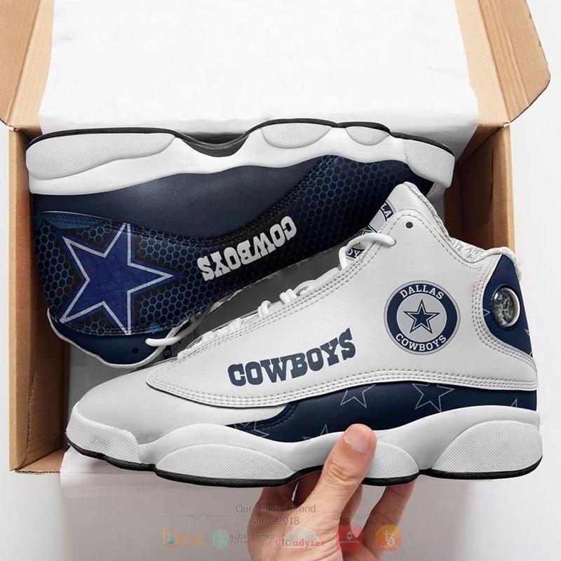NFL Dallas Cowboys blue white Air Jordan 13 Sneaker shoes