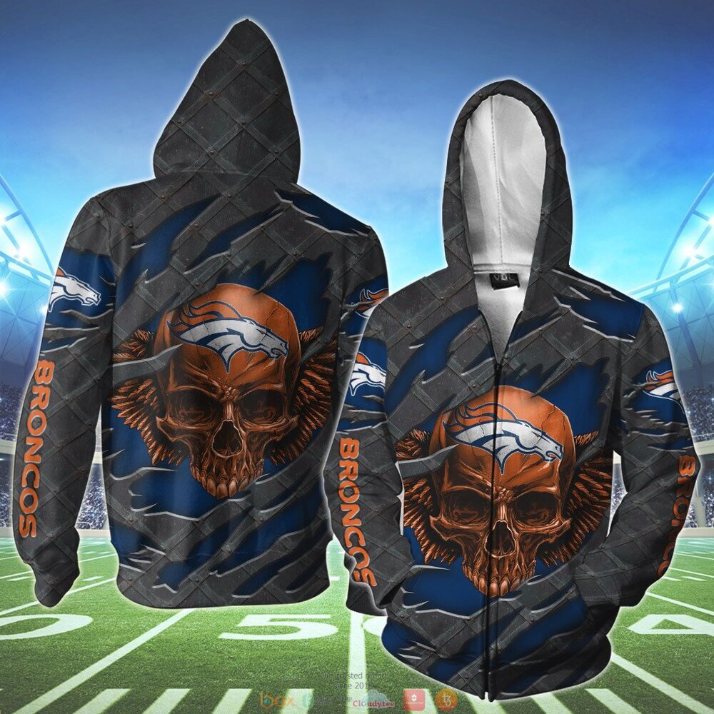NFL Denver Broncos Skull Wings jersey shirt, hoodie 2 NFL Denver Broncos Skull Wings 3d shirt hoodie 1