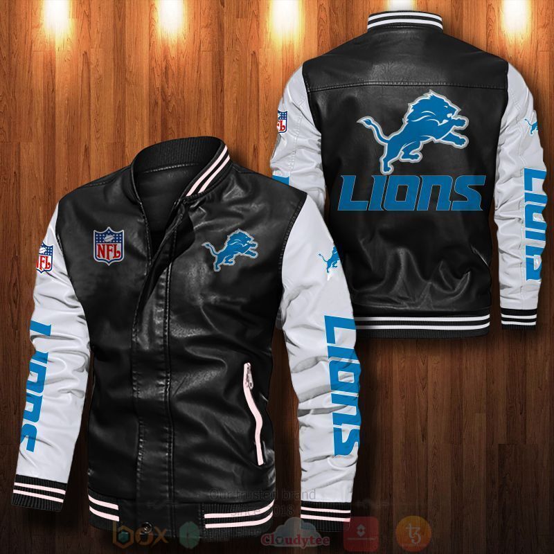 NFL Detroit Lions Bomber Leather Jacket