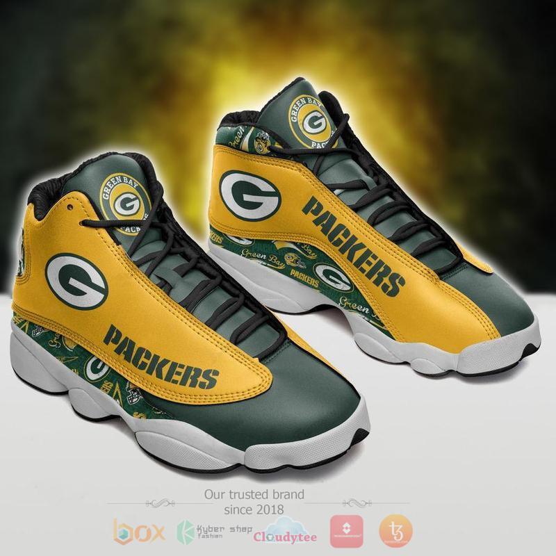 NFL Green Bay Packers Football Team Air Jordan 13 Shoes