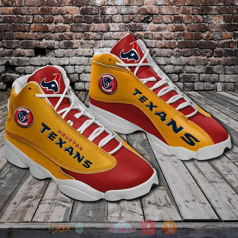 NFL Houston Texans Red Yellow Air Jordan 13 Shoes