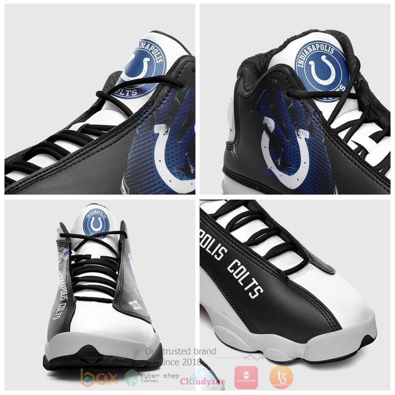 NFL Indianapolis Colts Black White Air Jordan 13 Shoes
