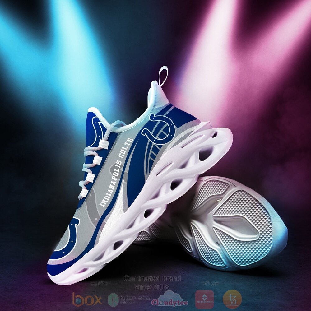 BEST NFL Indianapolis Colts Clunky Sneakers 3 NFL Indianapolis Colts Clunky Max Soul Shoes 1 2