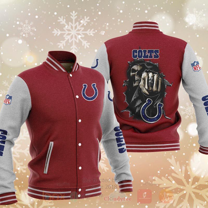 BEST NFL Indianapolis Colts Rugby Team Death Skull 3D Baseball Jacket 4 NFL Indianapolis Colts Rugby Team Death Skull Baseball Jacket 1 2 3