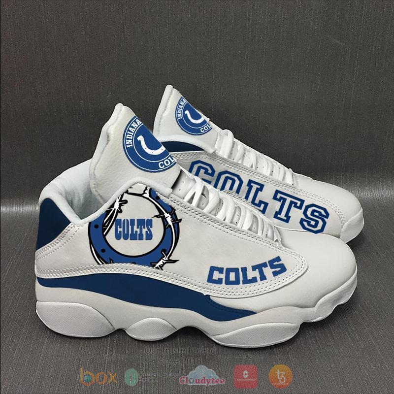 NFL Indianapolis Colts Steel Spikes Air Jordan 13 Shoes