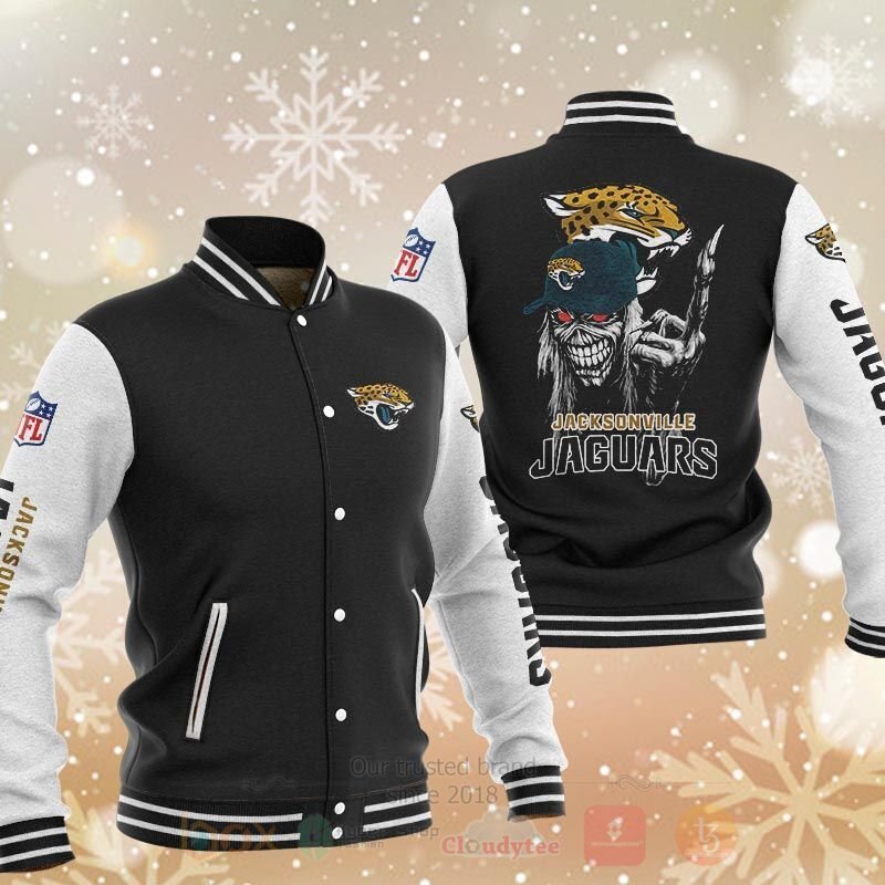 NFL Jacksonville Jaguars Rugby Team Death Skull Baseball Jacket