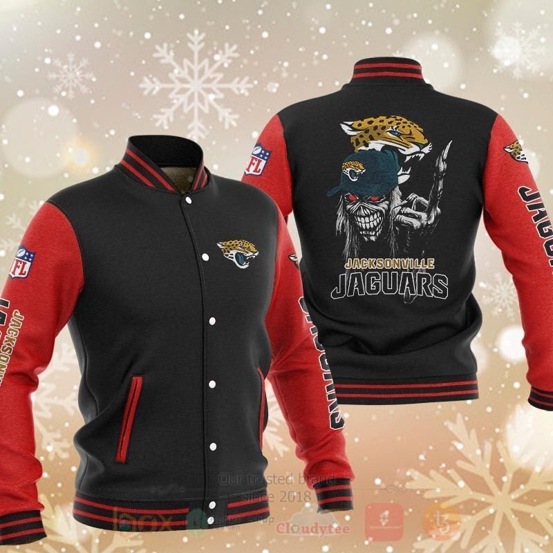 BEST NFL Jacksonville Jaguars Rugby Team Death Skull 3D Baseball Jacket 3 NFL Jacksonville Jaguars Rugby Team Death Skull Baseball Jacket 1 2