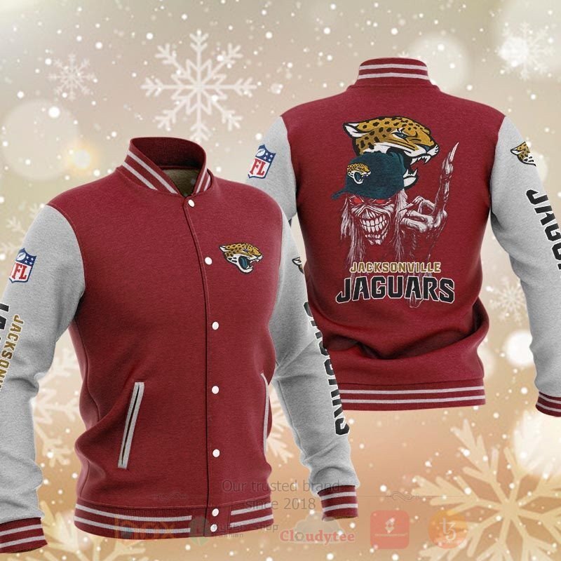 BEST NFL Jacksonville Jaguars Rugby Team Death Skull 3D Baseball Jacket 4 NFL Jacksonville Jaguars Rugby Team Death Skull Baseball Jacket 1 2 3