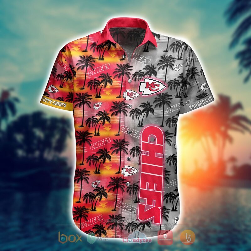 NFL Kansas City Chiefs Coconut Hawaiian shirt, Short 2 NFL Kansas City Chiefs Coconut Hawaiian shirt Short 1