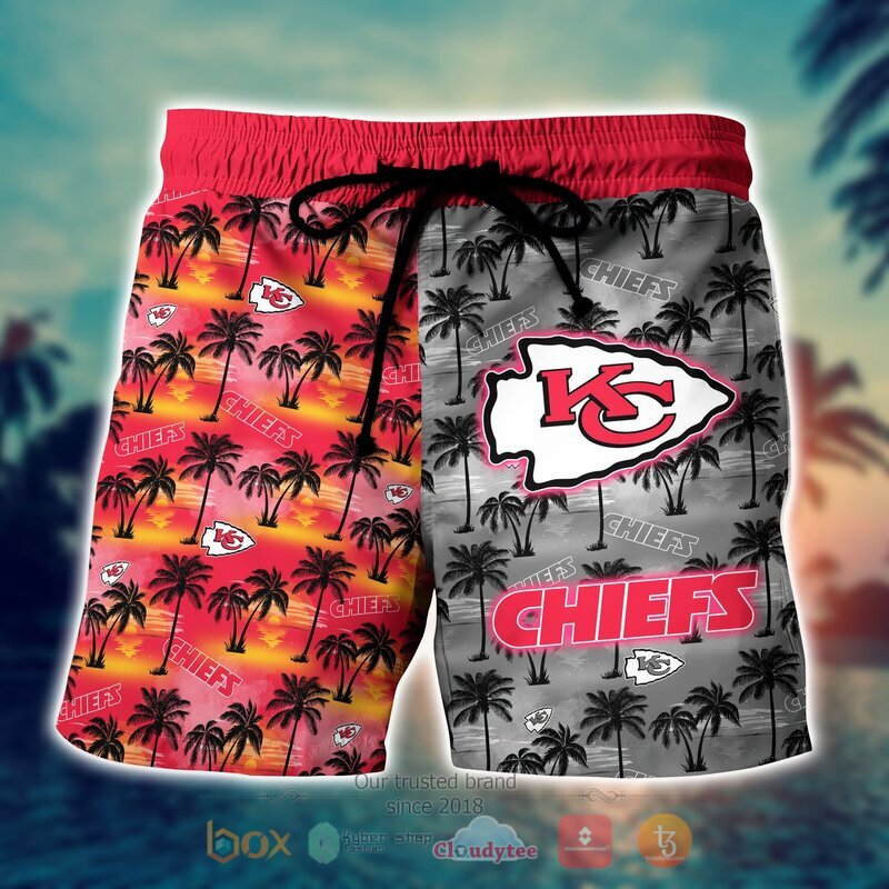 NFL Kansas City Chiefs Coconut Hawaiian shirt, Short 4 NFL Kansas City Chiefs Coconut Hawaiian shirt Short 1 2 3