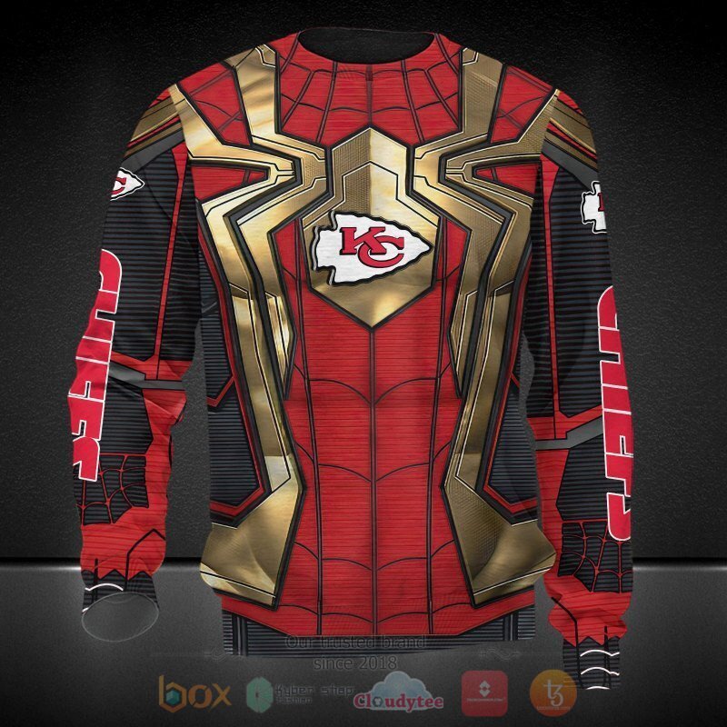 NFL Kansas City Chiefs Spider Man 3d shirt, hoodie 4 NFL Kansas City Chiefs Spider Man 3d shirt hoodie 1 2 3