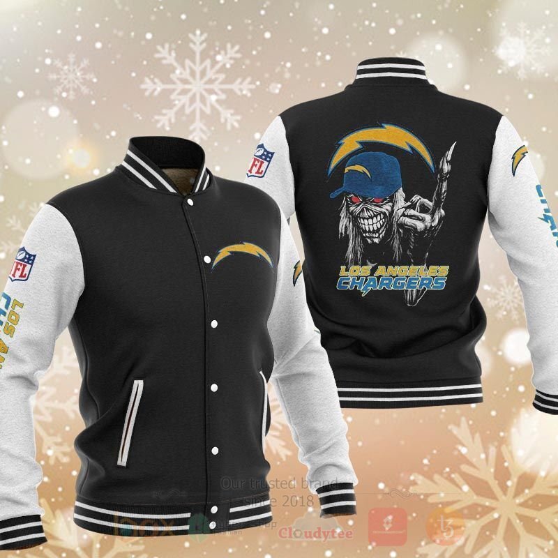 NFL Los Angeles Chargers Rugby Team Death Skull Baseball Jacket