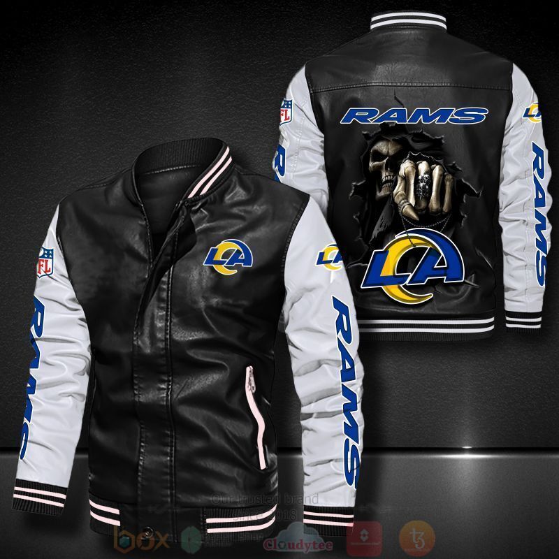 NFL Los Angeles Rams Death Skulls Bomber Leather Jacket