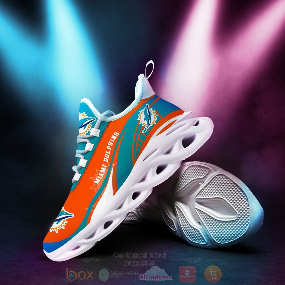 BEST NFL Miami Dolphins Clunky Sneakers 3 NFL Miami Dolphins Clunky Max Soul Shoes 1 2