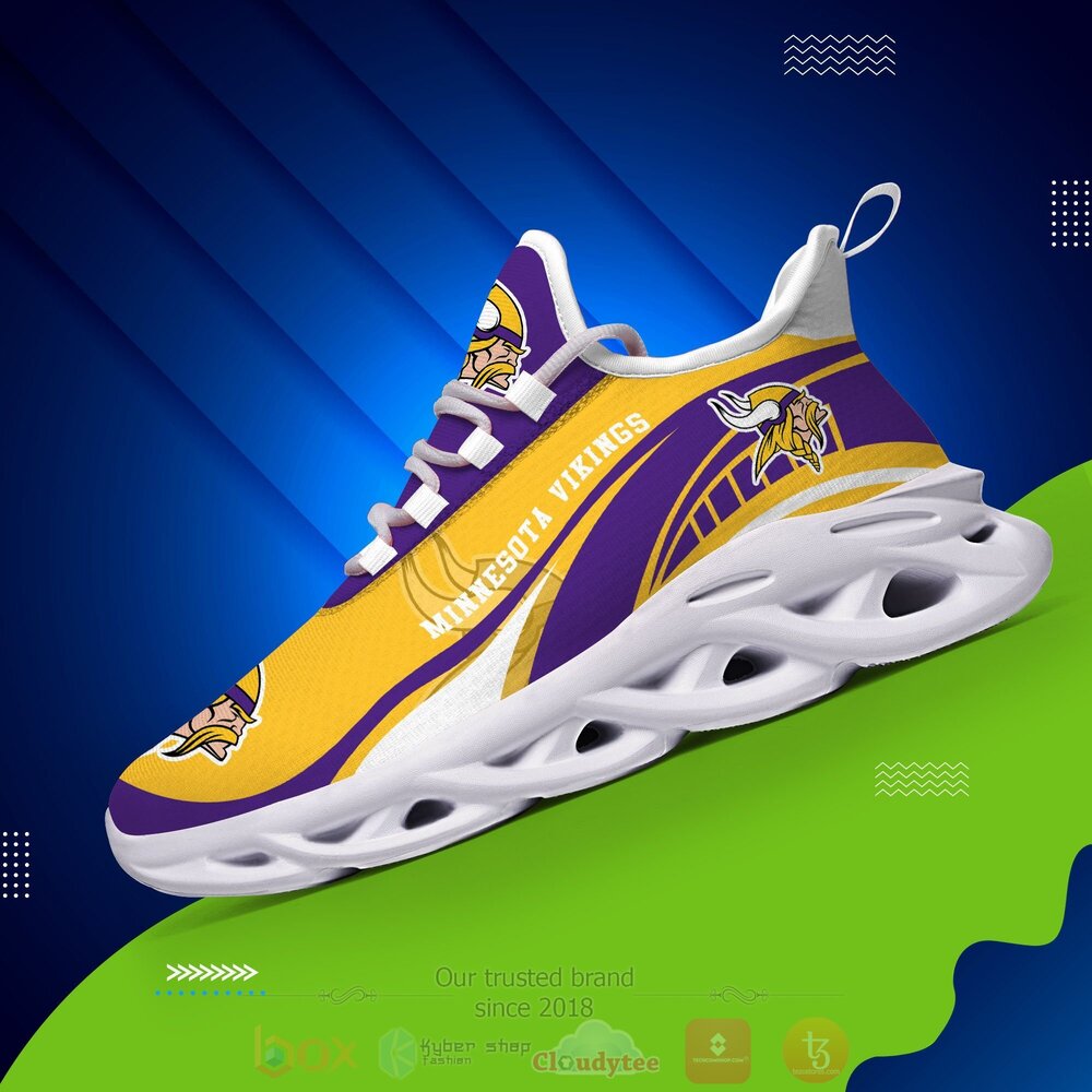 BEST NFL Minnesota Vikings Clunky Sneakers 9 NFL Minnesota Vikings Clunky Max Soul Shoes