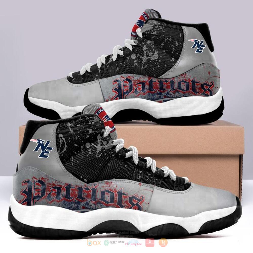 NFL New England Patriots black grey Air Jordan 11 shoes