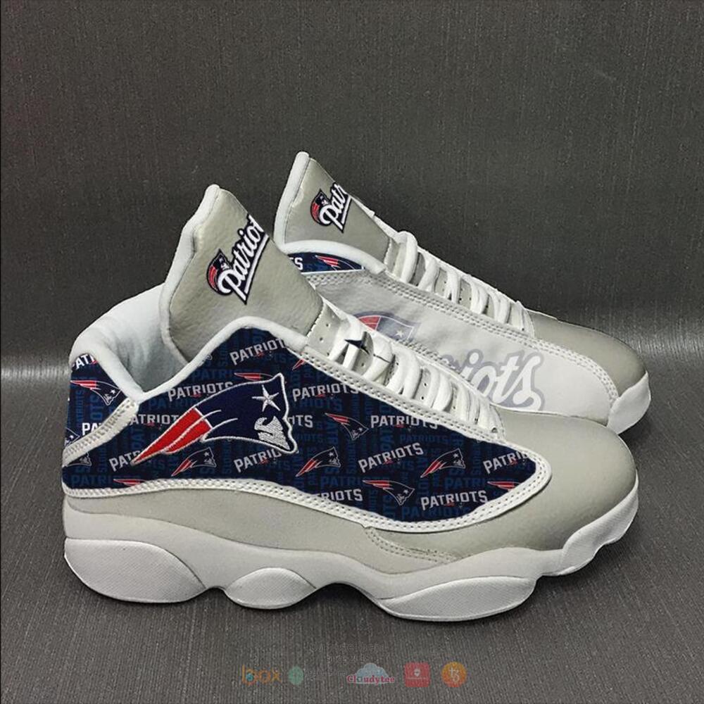 NFL New England Patriots grey Air Jordan 13 shoes