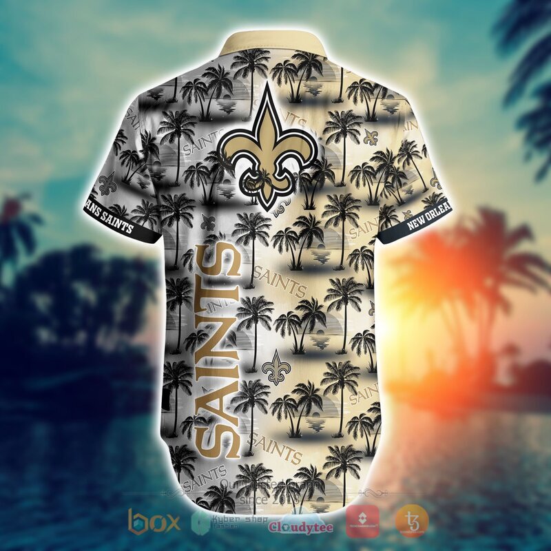 NFL New Orleans Saints Coconut Hawaiian shirt, Short 3 NFL New Orleans Saints Coconut Hawaiian shirt Short 1 2