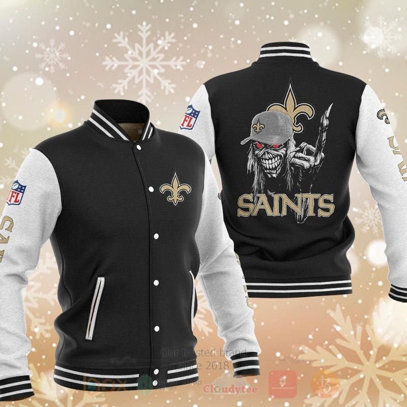 NFL New Orleans Saints Death Skull Baseball Jacket