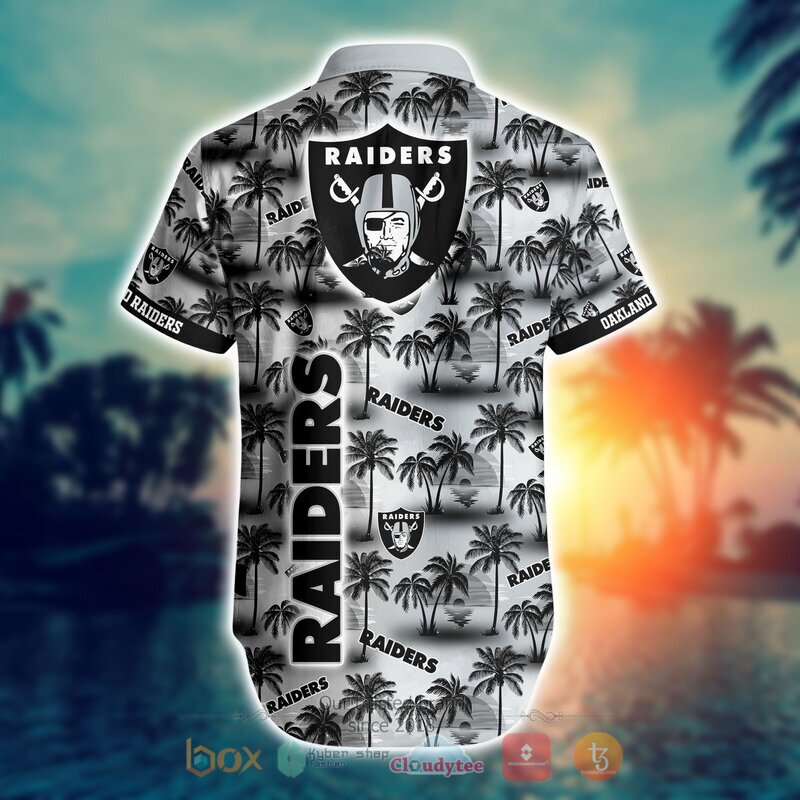 NFL Oakland Raiders Coconut Hawaiian shirt, Short 2 NFL Oakland Raiders Coconut Hawaiian shirt Short 1 1