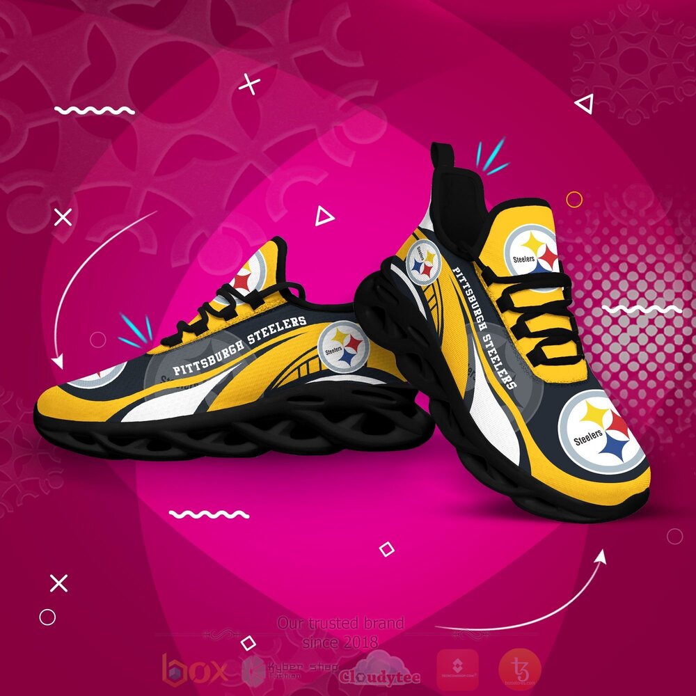 BEST NFL Pittsburgh Steelers Clunky Sneakers 4 NFL Pittsburgh Steelers Clunky Max Soul Shoes 1 2 3