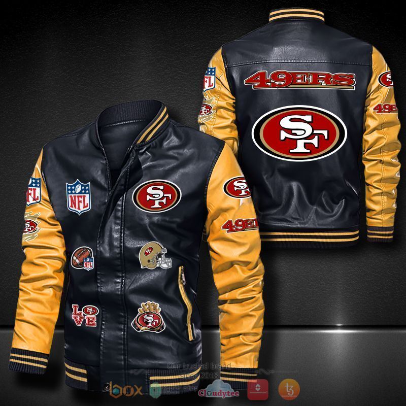 NFL San Francisco 49ers Bomber leather jacket 6 NFL San Francisco 49ers Bomber leather jacket 1 2 3 4 5