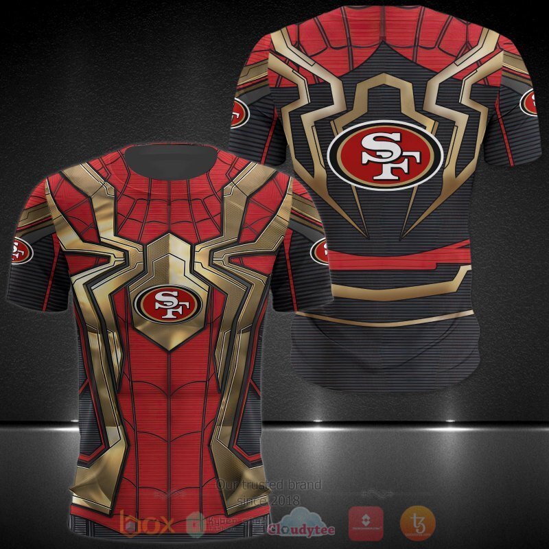 NFL San Francisco 49ers Spider Man 3d shirt, hoodie 5 NFL San Francisco 49ers Spider Man 3d shirt hoodie 1 2 3 4