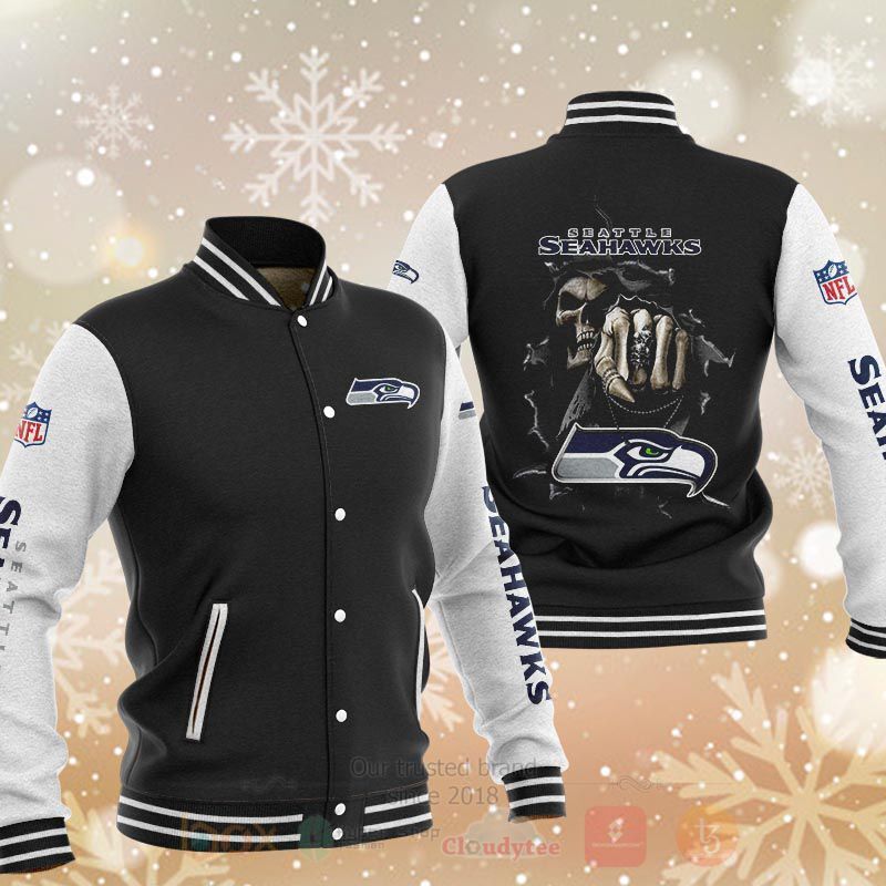 NFL Seattle Seahawks Death Skull Baseball Jacket
