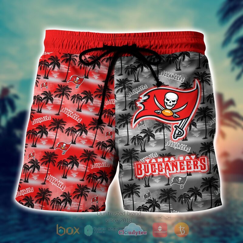 NFL Tampa Bay Buccaneers Coconut Hawaiian shirt, Short 4 NFL Tampa Bay Buccaneers Coconut Hawaiian shirt Short 1 2 3
