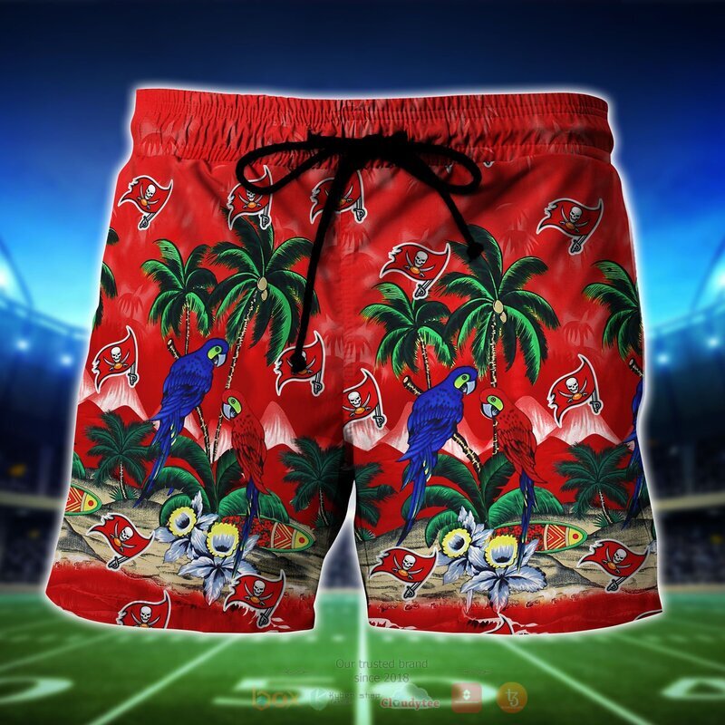 NFL Tampa Bay Buccaneers Parrot Hawaiian Shirt, Short 5 NFL Tampa Bay Buccaneers Parrot Hawaiian Shirt Short 1 2 3 4