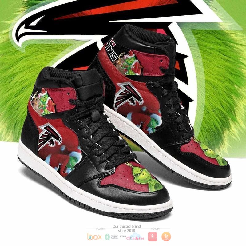 NFL The Grinch Atlanta Falcons Air Jordan High Top Shoes 2 NFL The Grinch Atlanta Falcons Air Jordan High Top Shoes 1