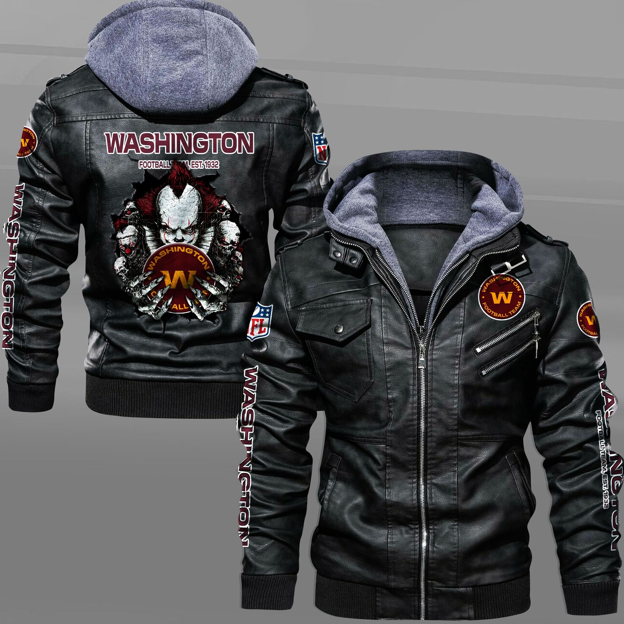 NFL Washington Football Team IT Pennywise leather jacket