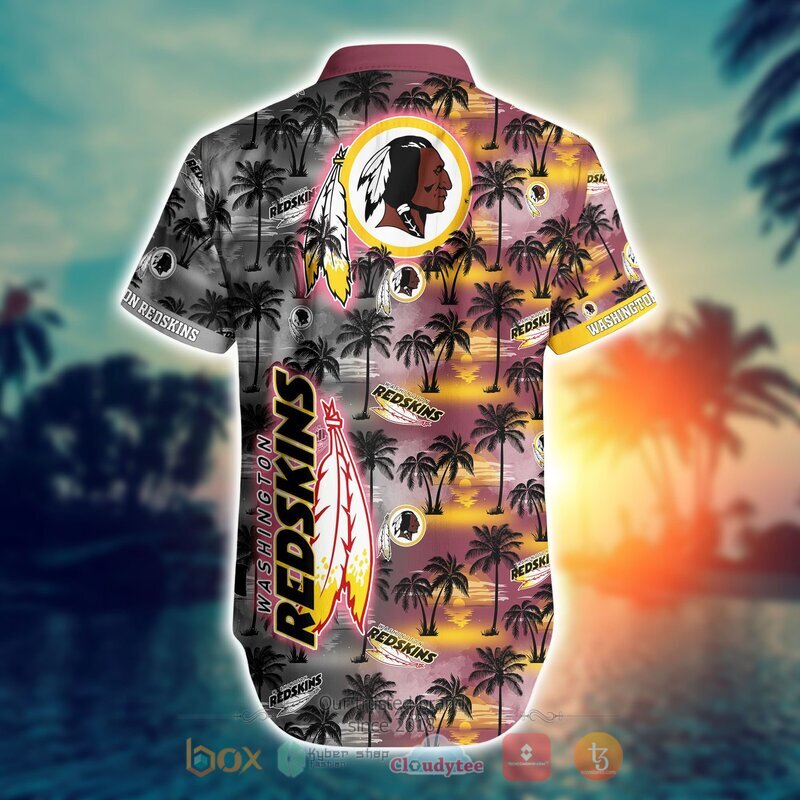 NFL Washington Redskins Coconut Hawaiian shirt, Short 3 NFL Washington Redskins Coconut Hawaiian shirt Short 1 2