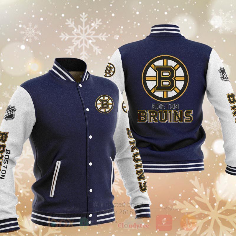 BEST NHL Boston Bruins 3D Baseball Jacket 2 NHL Boston Bruins Baseball Jacket 1