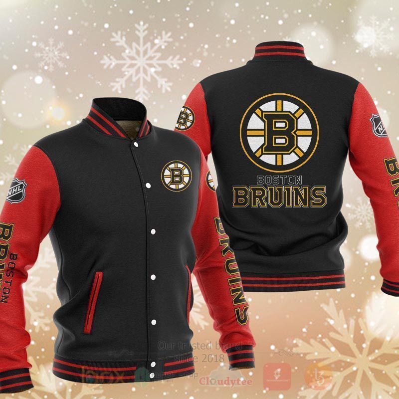 BEST NHL Boston Bruins 3D Baseball Jacket 3 NHL Boston Bruins Baseball Jacket 1 2