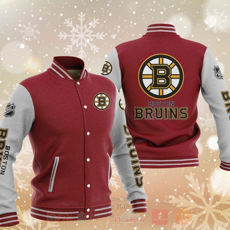 BEST NHL Boston Bruins 3D Baseball Jacket 4 NHL Boston Bruins Baseball Jacket 1 2 3