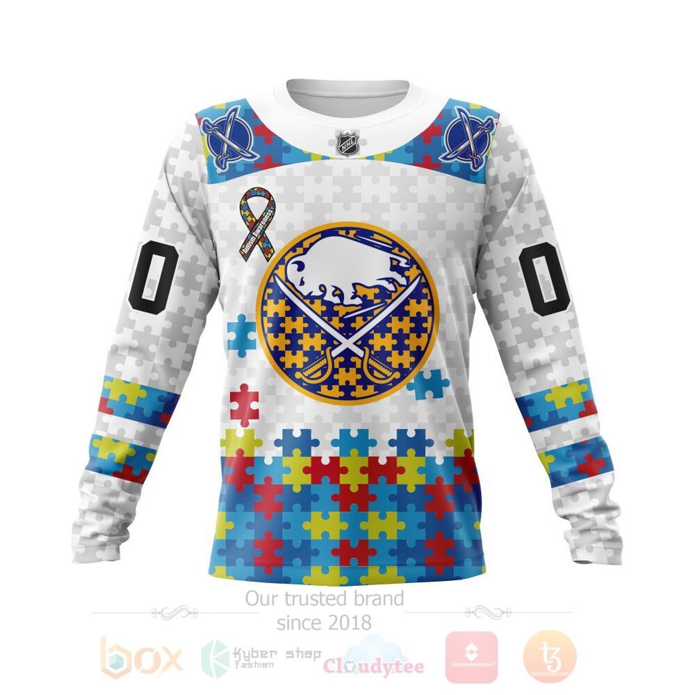 BEST Personalized Custom NHL Buffalo Sabres Autism Awareness 3D All Over Printed Hoodie, Shirt 3 NHL Buffalo Sabres Autism Awareness Personalized 3D Hoodie Shirt 1 2