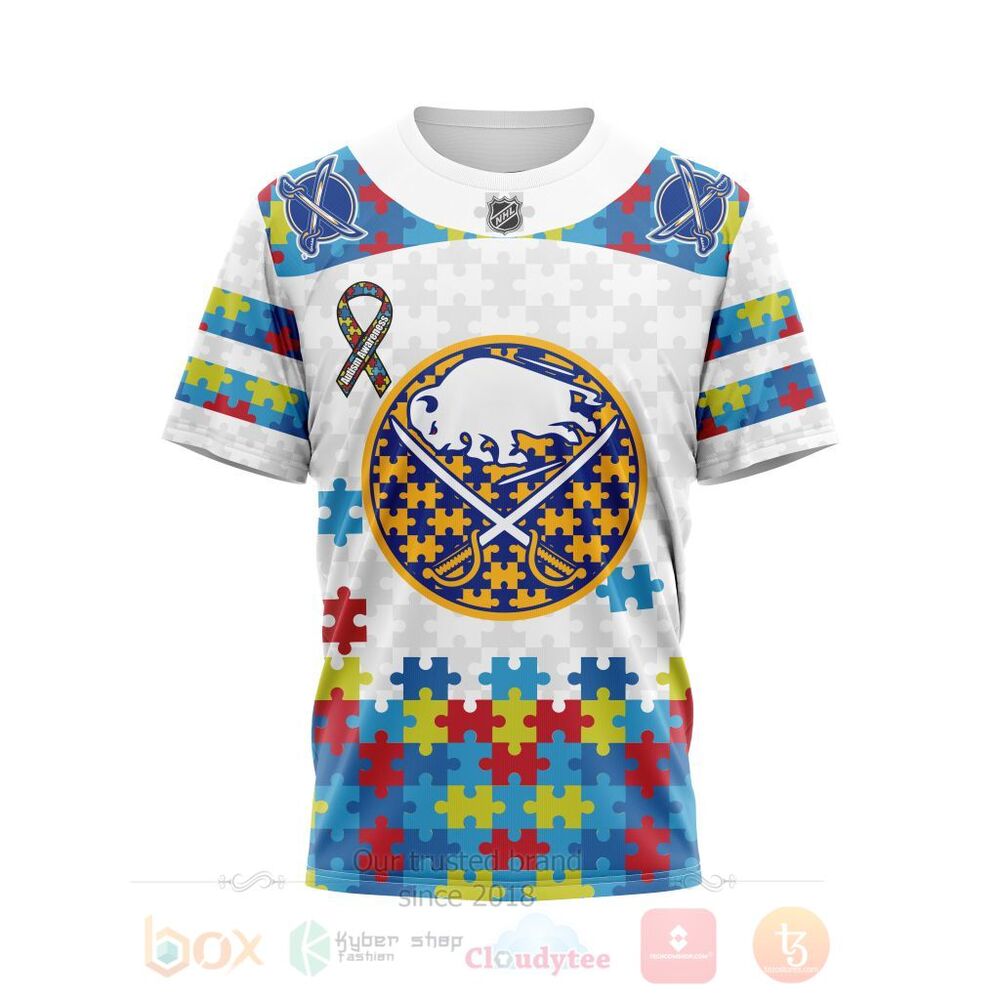 BEST Personalized Custom NHL Buffalo Sabres Autism Awareness 3D All Over Printed Hoodie, Shirt 4 NHL Buffalo Sabres Autism Awareness Personalized 3D Hoodie Shirt 1 2 3