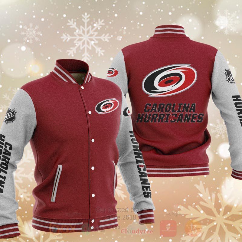 BEST NHL Carolina Hurricanes 3D Baseball Jacket 4 NHL Carolina Hurricanes Baseball Jacket 1 2 3