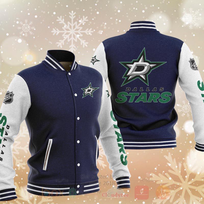 BEST NHL Dallas Stars 3D Baseball Jacket 2 NHL Dallas Stars Baseball Jacket 1