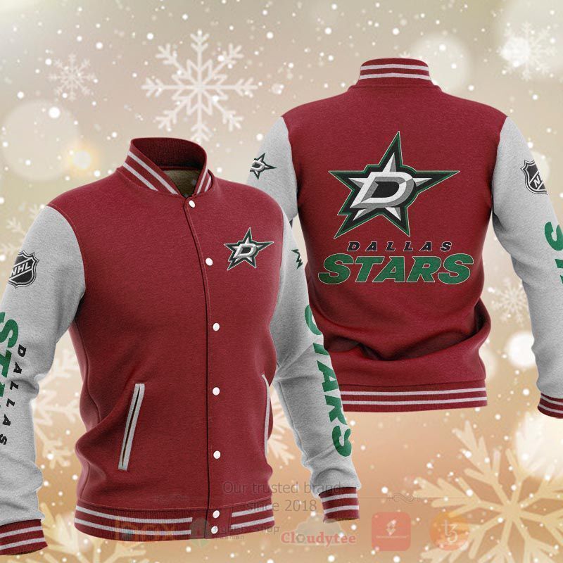 BEST NHL Dallas Stars 3D Baseball Jacket 4 NHL Dallas Stars Baseball Jacket 1 2 3