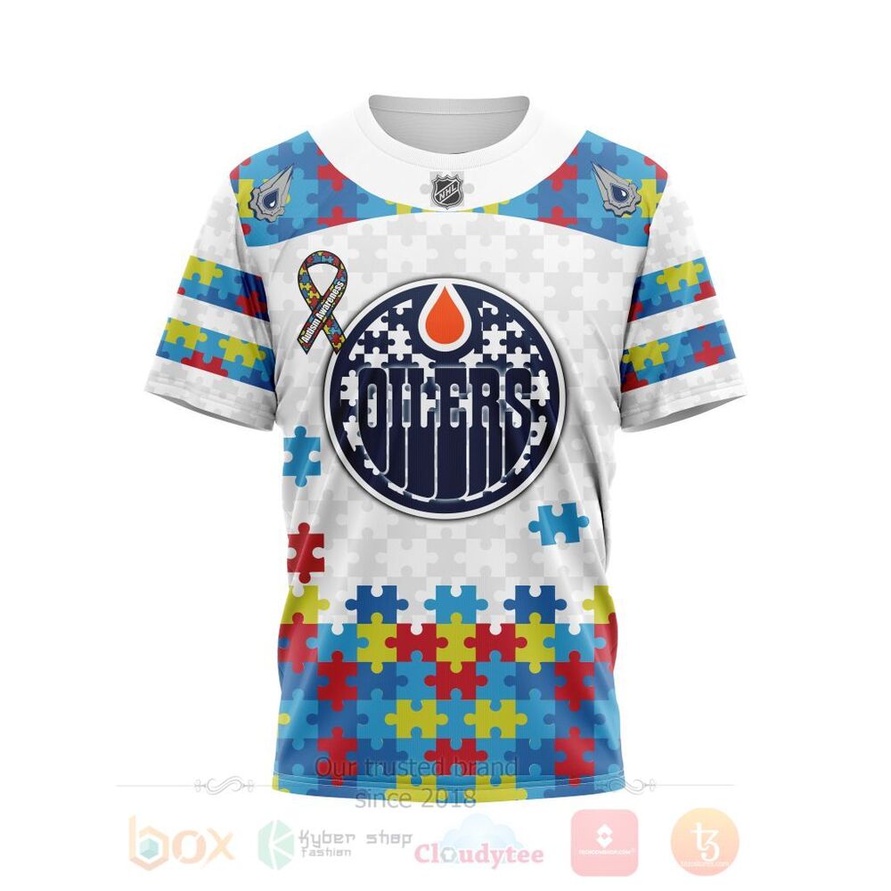 BEST Personalized Custom NHL Edmonton Oilers Autism Awareness 3D All Over Printed Hoodie, Shirt 4 NHL Edmonton Oilers Autism Awareness Personalized 3D Hoodie Shirt 1 2 3