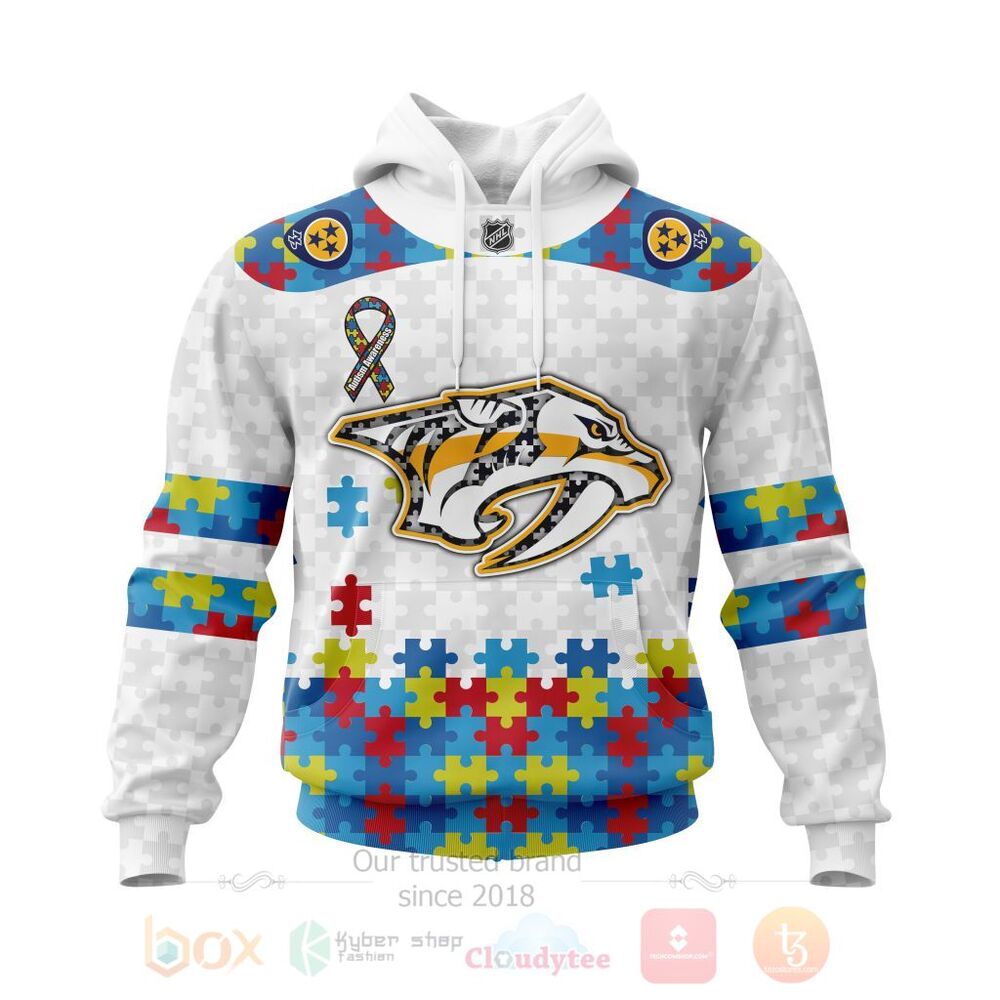 NHL Nashville Predators Autism Awareness Personalized 3D Hoodie Shirt
