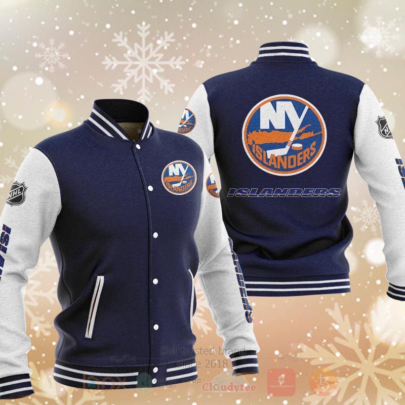 BEST NHL New York Islanders 3D Baseball Jacket 2 NHL New York Islanders Baseball Jacket 1