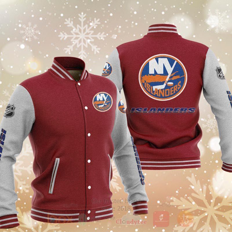 BEST NHL New York Islanders 3D Baseball Jacket 4 NHL New York Islanders Baseball Jacket 1 2 3
