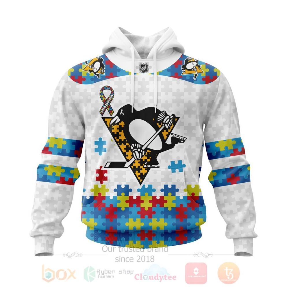 NHL Pittsburgh Penguins Autism Awareness Personalized 3D Hoodie Shirt